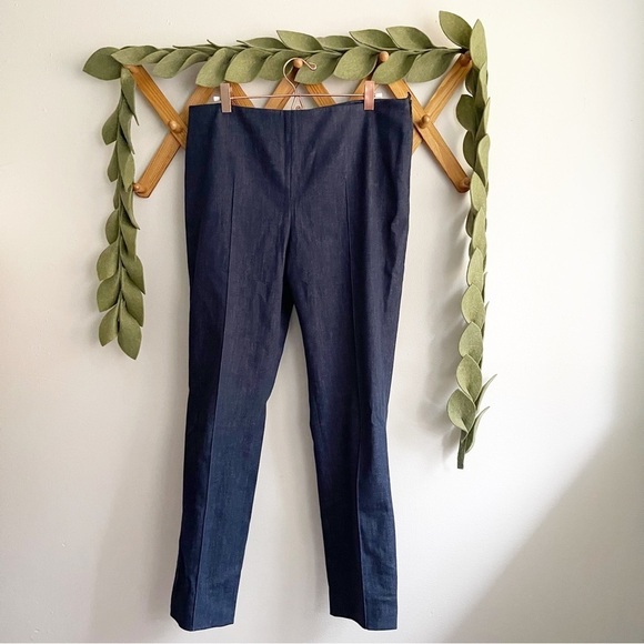 Akris Dark Denim Side Zip Slacks